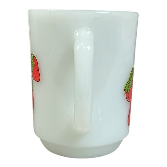 Vintage Strawberry Shortcake Milk Glass Mug Oven Proof Made in USA Nostalgic - Picture 6 of 9